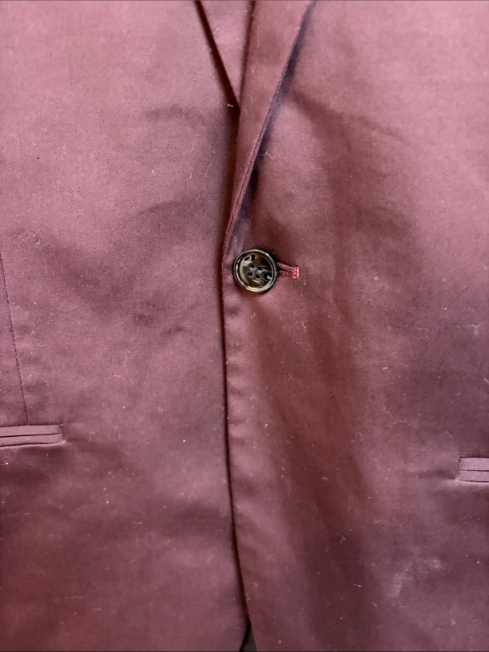 H&M Men's Burgundy Single-Button Blazer - Picture 4 of 9